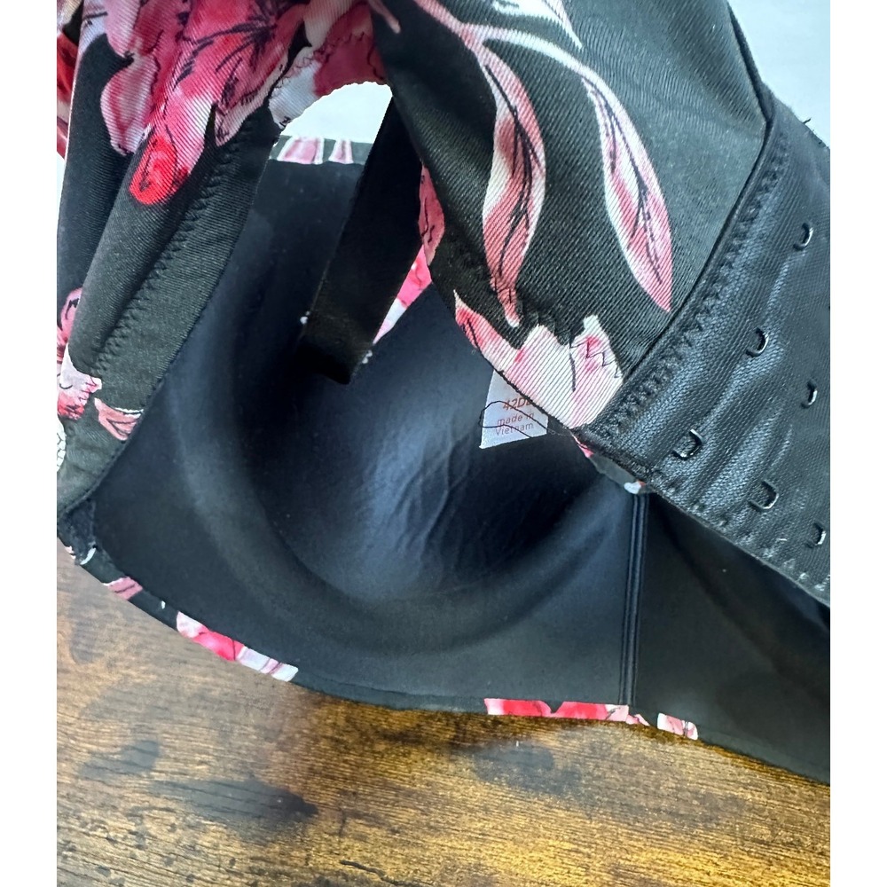 Cacique x Lane Bryant 42DD No-Wire T-Shirt Bra Floral Lightly Lined Wireless - Picture 8 of 12